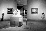 Photo of Bertel Thorvaldsen’s Ganymede and the Eagle (1817–1829) is in the center foreground from the Art and the Empire City Exhibition