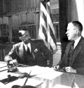 Attorney William Henry Hastie, left, with Undersecretary of War Robert 
P. Patterson. Hastie served as civilian aide for Negro affairs to the secretary of war from November 1940 until January 1943. He fought for the integration of black nurses into the armed forces nurse corps and for the desegregation of the entire U.S. military.