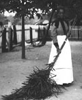 During the first half of the twentieth century, African Americans remained excluded from most steady, well-paid employment. Pictured above are women working in 1899 in Belton, South Carolina; like them, most black women of their era worked as domestic servants or in agriculture. Photographer unknown.