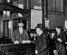 This photograph of the main New York City office of the bucket shop Haight & Freese shows the proximity of the tickers to the order desk.