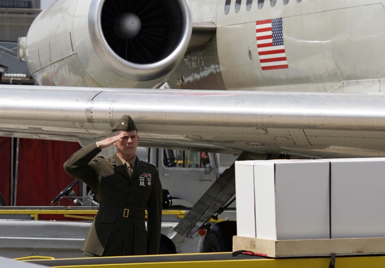 	In the hbo film Taking Chance Marine Corps Lt. Col. Michael Strobl, portrayed by Kevin
	Bacon, salutes the coffin of Pfc. Chance Phelps who was killed in Iraq on Good Friday 2004.
	Based on Strobl’s personal account, the film provides insight into the experiences of military
	escorts who accompany the remains of fallen soldiers and bear witness to the reverence and
	respect given to these individuals.