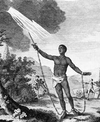 The American Anti-Slavery Almanac for 1838 illustrated the suicide of the slave Paul, who, according to fellow slave Charles Ball, had “suffered so much in slavery that he chose to encounter the hardships and perils of a runaway. He exposed himself, in gloomy forests, to cold and starvation, and finally hung himself, that he might not again fall into the hands of his tormentor.” Nathaniel Southard, ed., American Anti-Slavery Almanac for 1838 (Boston, 1838), 13. Courtesy Huntington Library, San Marino, California.