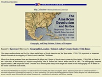 The American Revolution and Its Era: Maps and Charts of North America and the West Indies, 1750-1789