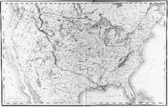 A map shows the drainage of the Mississippi River.