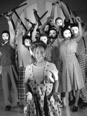 Actors impersonate the white mobs during the 1943 Detroit race riot.