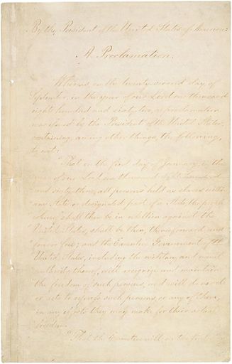 The Emancipation Proclamation