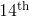 14^{\mathrm{th}}
